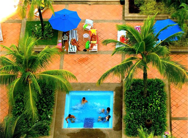 tropical Christmas at pool and jacuzzi tropical Christmas at pool and jacuzzi