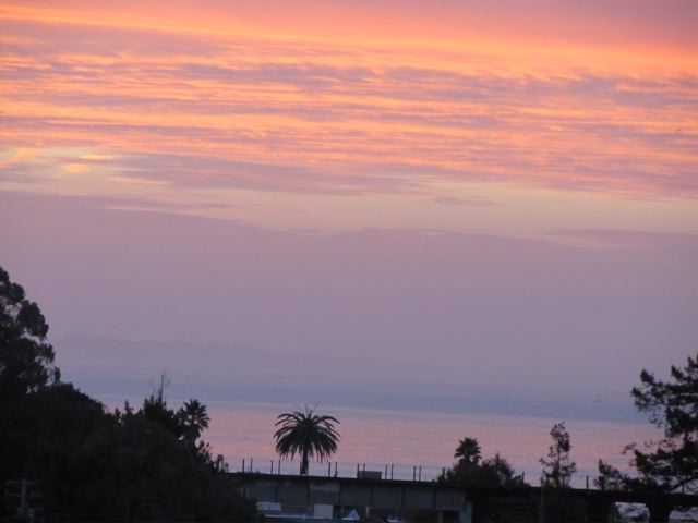 California beach sunrise at Christmas California beach sunrise at Christmas