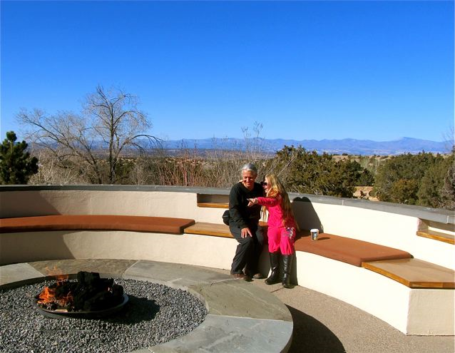 Enjoying the firepit at Santa Fe Four Seasons Resort Enjoying the firepit at Santa Fe Four Seasons Resort
