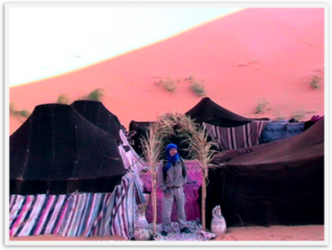 Camping over night in a Berber tent in the Sahara Camping over night in a Berber tent in the Sahara