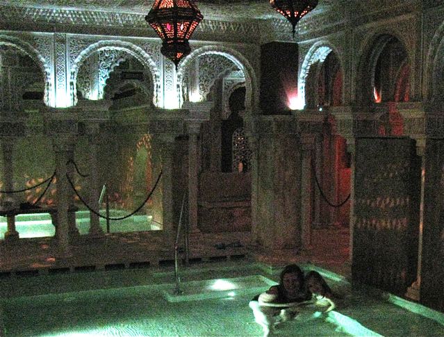 Family travel in Spain, Malaga, Costa del sol, arab baths Family travel in Spain, Malaga, Costa del sol, arab baths