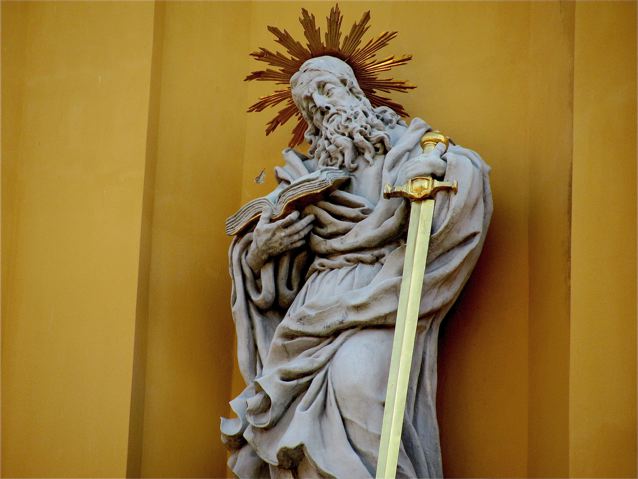 Stift Melk ( Melk Abbey) in Austria detail of statue Stift Melk ( Melk Abbey) in Austria detail of statue