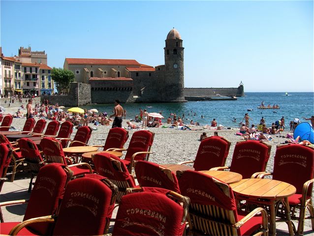 Beach at Collioure, France on Bastille Day Beach at Collioure, France on Bastille Day