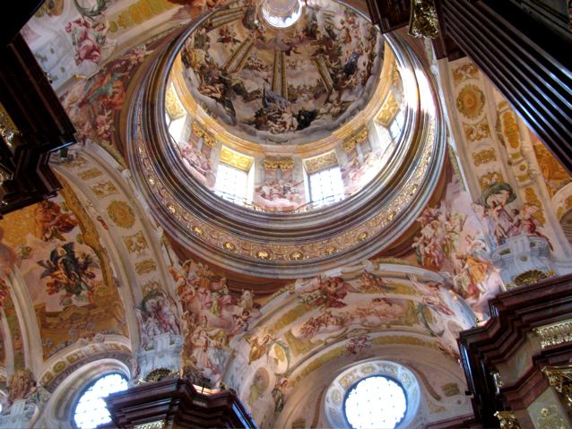 Baroque architecture Melk Abbey beautiful details and frescos Baroque architecture Melk Abbey beautiful details and frescos