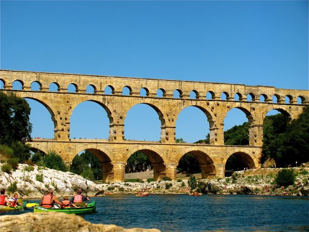 Pont du Gard park Provence France world heritage site Pont du Gard park Provence France world heritage site