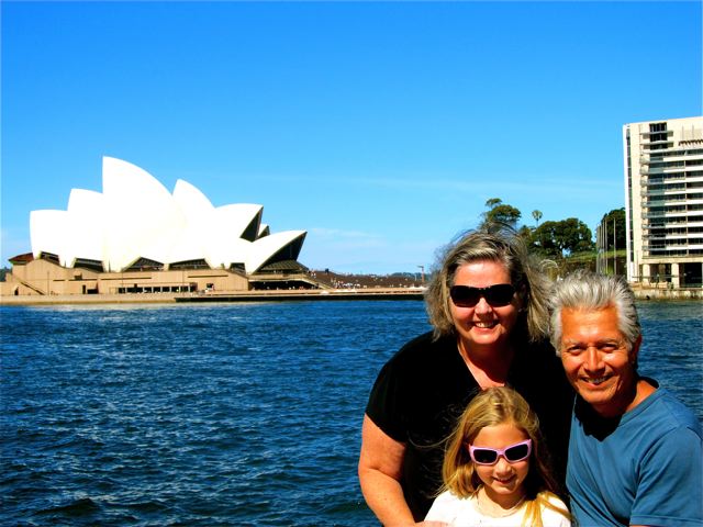 our family enjoying the rocks , sydney harbor and sydney opera house our family enjoying the rocks , sydney harbor and sydney opera house