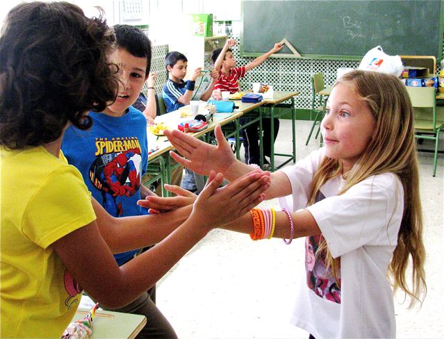 playing with Spanish friends at local school last day in May 2010 playing with Spanish friends at local school last day in May 2010