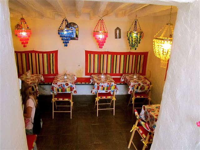 cute cafe in Spanish village where we had tea and carrot cake