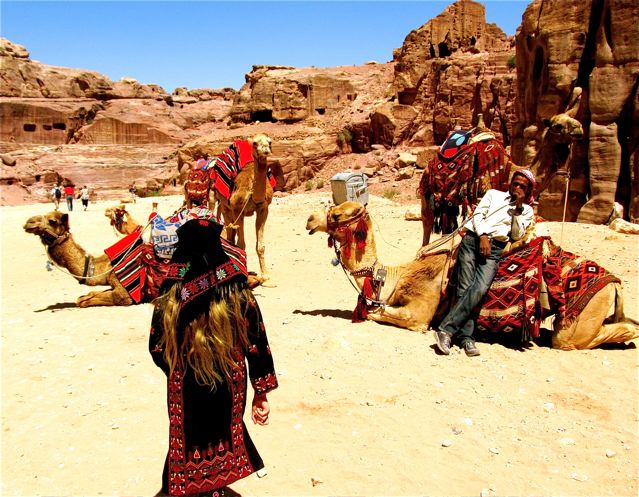 Our bedouin dressed girl roaming Petra Our bedouin dressed girl roaming Petra