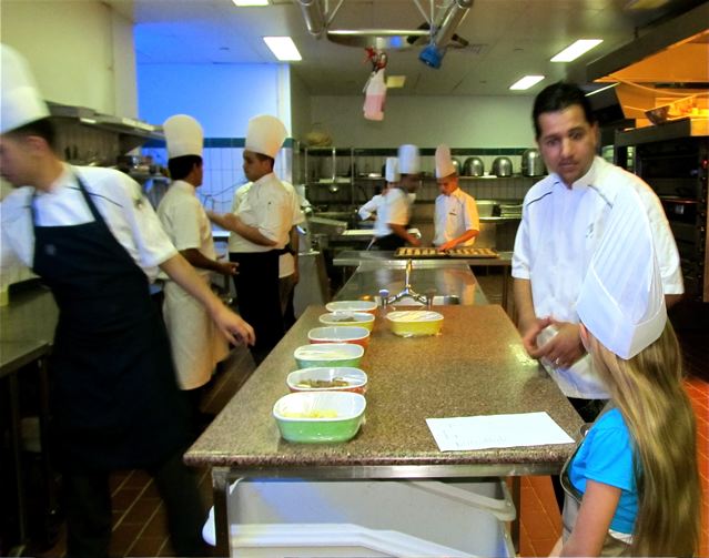 Four Seasons busy Pastry kitchen