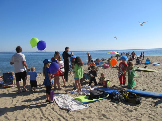 Capitola beach on Halloween surfboards