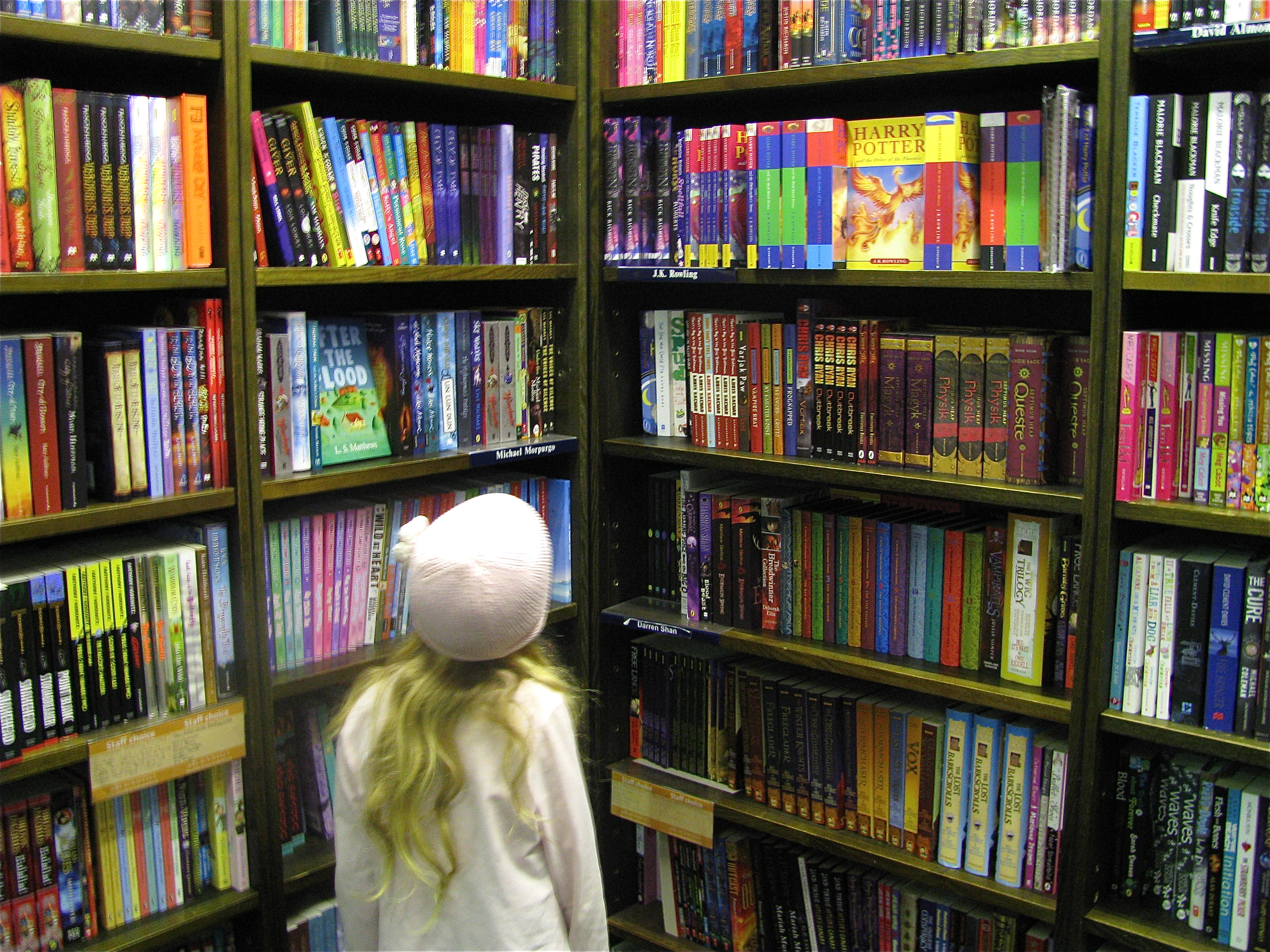 kid in a candy store..erm book store