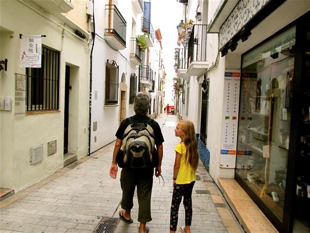 exploring a cute while village in Spain near Barcelona exploring a cute while village in Spain near Barcelona