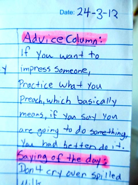 kids advice column