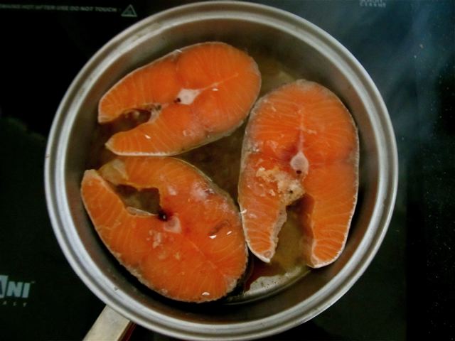 Yum! Salmon cooking