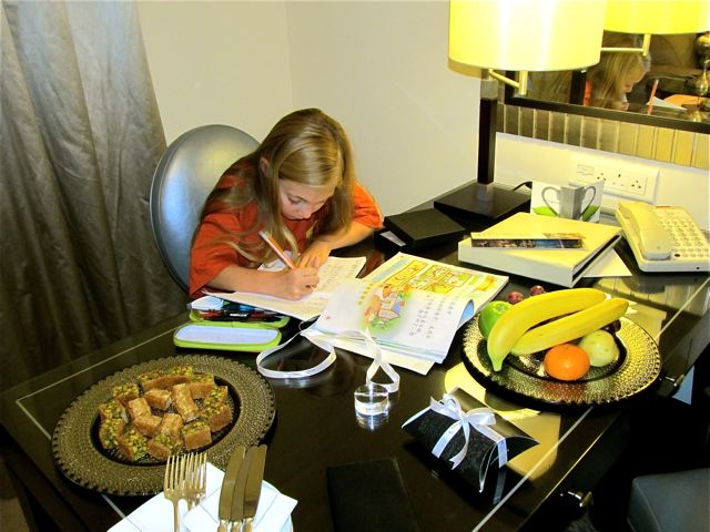 Our daughter working on Mandarin while in Jordan Our daughter working on Mandarin while in Jordan