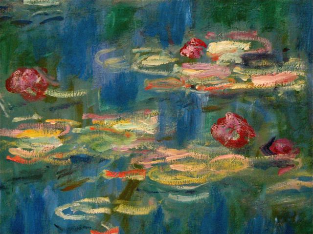 Claude Monet's water lily painting detail Claude Monet's water lily painting detail