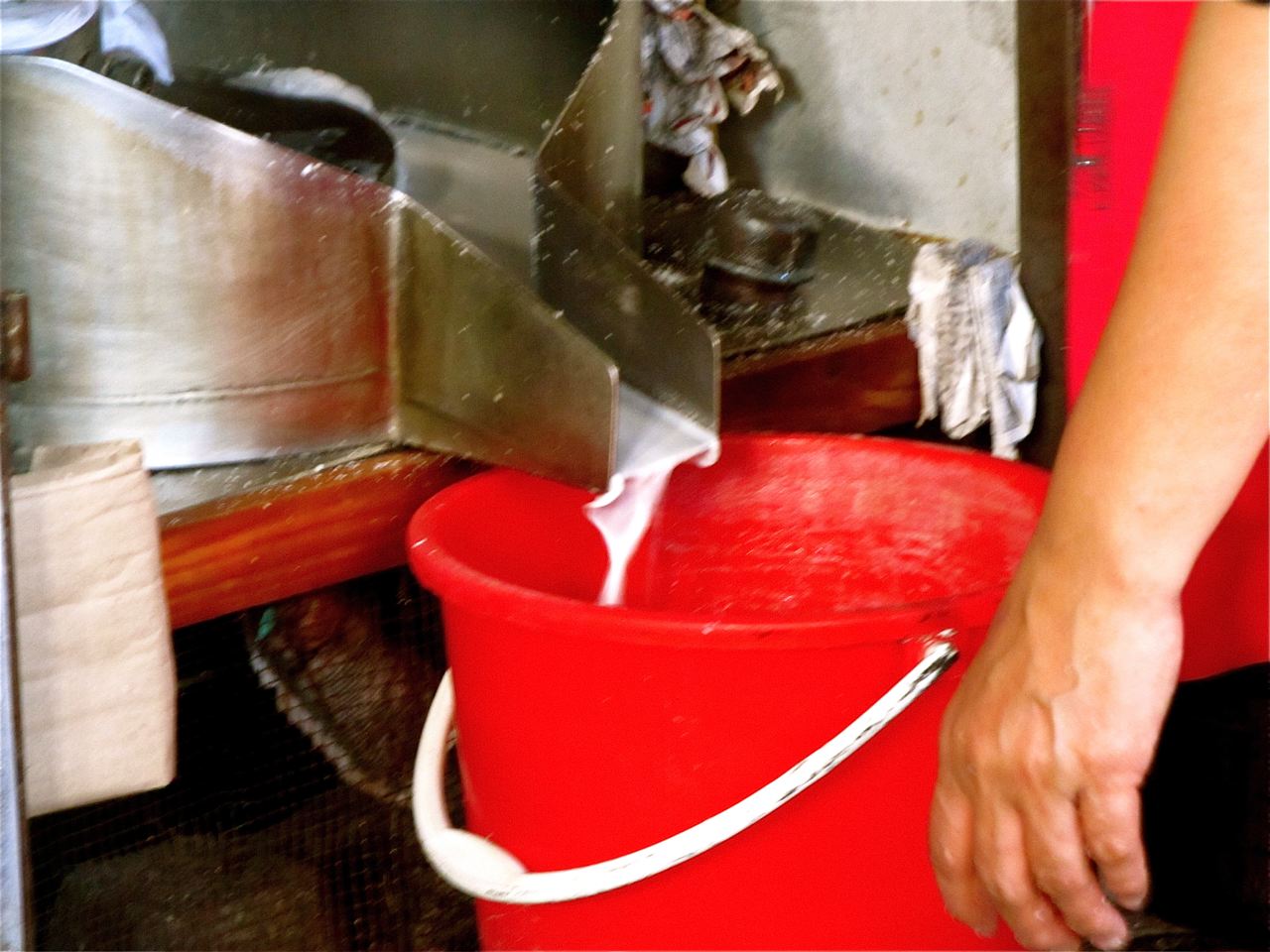 Making fresh coconut milk in Asia closeup Making fresh coconut milk in Asia closeup