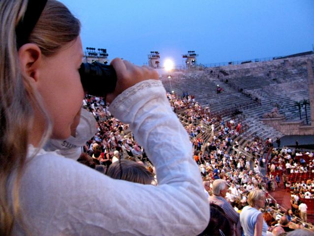 Taking a kid to the opera in Verona Taking a kid to the opera in Verona