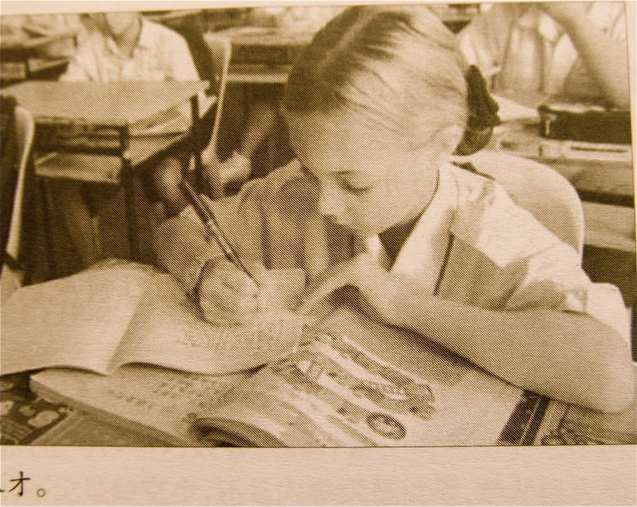 American student in a Mandarin Chinese school in Asia American student in a Mandarin Chinese school in Asia