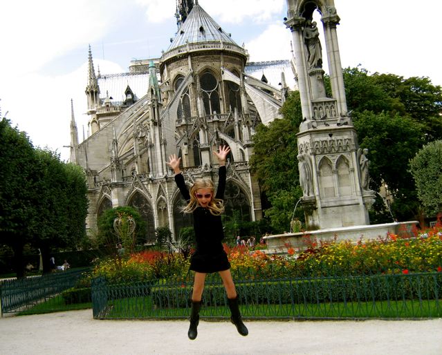 jumping for joy in Paris jumping for joy in Paris
