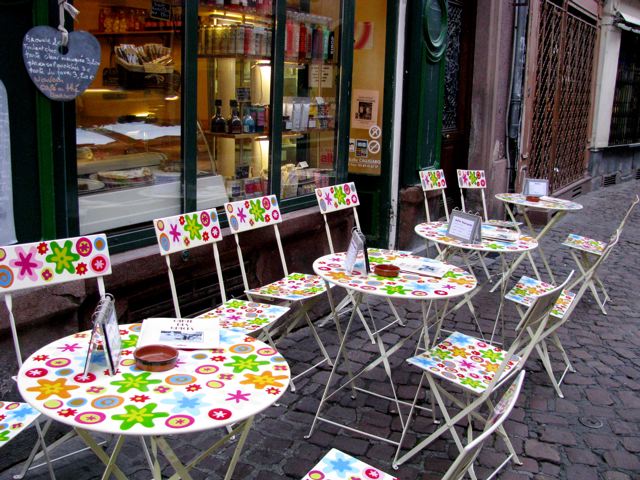 cute sidewalk or outdoor cafe in Europe cute sidewalk or outdoor cafe in Europe