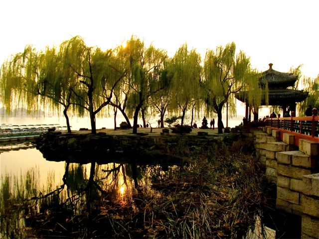 Stunning sunset at the Summer Palace in Beijing, China Stunning sunset at the Summer Palace in Beijing, China