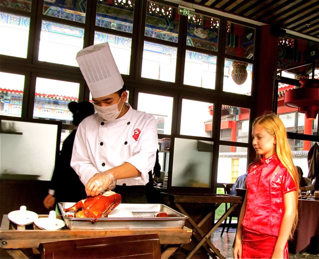 preparing peking duck in Beijing lesson for child preparing peking duck in Beijing lesson for child