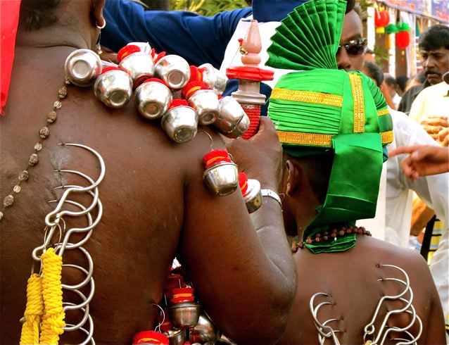 father and son Thaipusam hooks and piercing father and son Thaipusam hooks and piercing