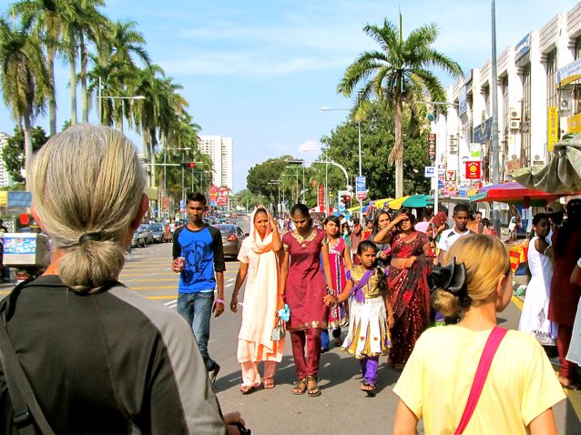 families enjoying Thaipusam families enjoying Thaipusam