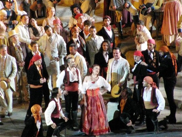 Carmen in Verona Arena with Placido Domingo and Franco Zeffirelli Carmen in Verona Arena with Placido Domingo and Franco Zeffirelli