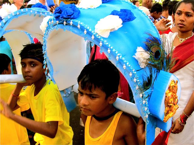 young boys with Kavadi young boys with Kavadi