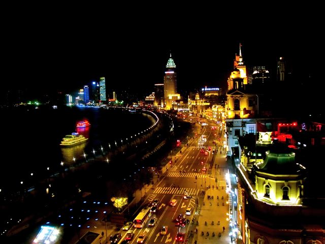 view of the Bund from Fairmont Peace hotel shanghai view of the Bund from Fairmont Peace hotel shanghai