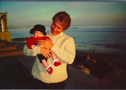 Dad and 2 month old Baby Daughter at beach Dad and 2 month old Baby Daughter at beach