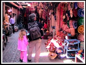 Dad and Daughter shopping in Morocco Dad and Daughter shopping in Morocco