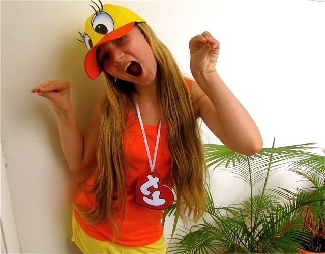 Having fun in cute DIY Halloween costume Having fun in cute DIY Halloween costume