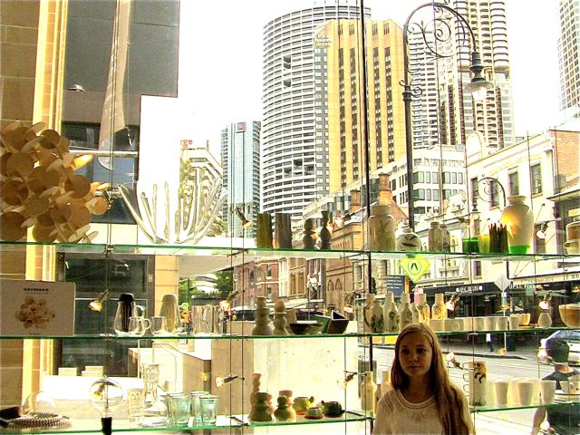 Mozart shopping at Museum of Contemporary Art gift shop in Sydney Mozart shopping at Museum of Contemporary Art gift shop in Sydney