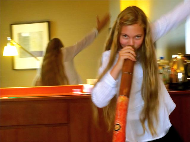 Mozart mastering the didgeridoo in Sydney Mozart mastering the didgeridoo in Sydney