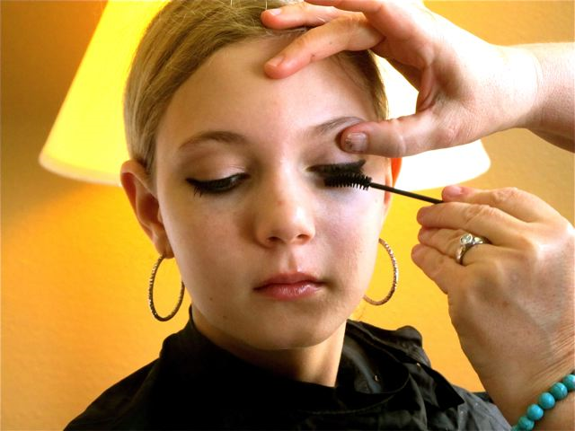 teen getting professional makeup teen getting professional makeup