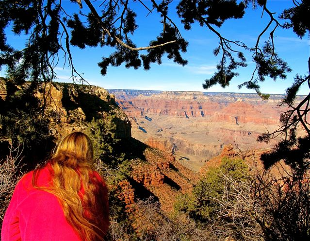 Kid enjoying the awesome beauty of Grand Canyon Kid enjoying the awesome beauty of Grand Canyon