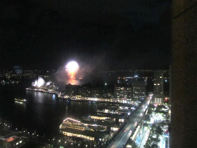 Sydney Harbor fireworks seen from our Four Seasons suite Sydney Harbor fireworks seen from our Four Seasons suite
