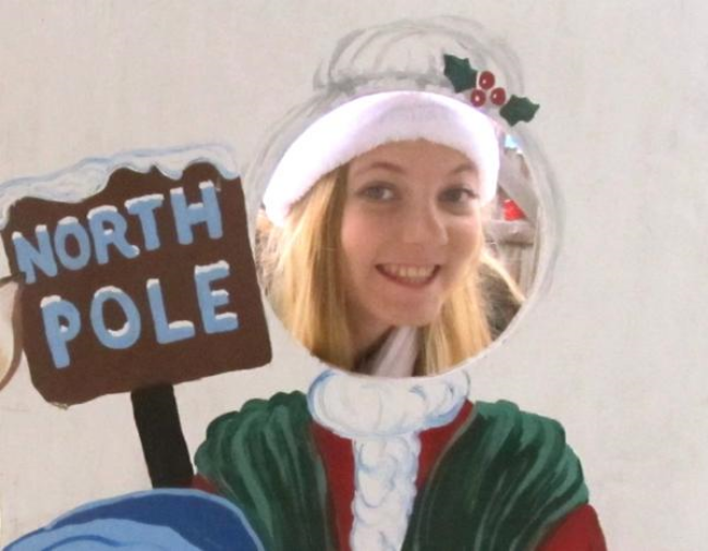 Teen singer Mozart playing Mrs Santa Clause at the North Pole Teen singer Mozart playing Mrs Santa Clause at the North Pole