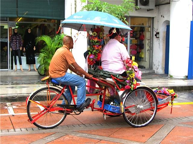 Fabulous Colorful Rickshaw Art Photo - Indian driving fat man Fabulous Colorful Rickshaw Art Photo - Indian driving fat man