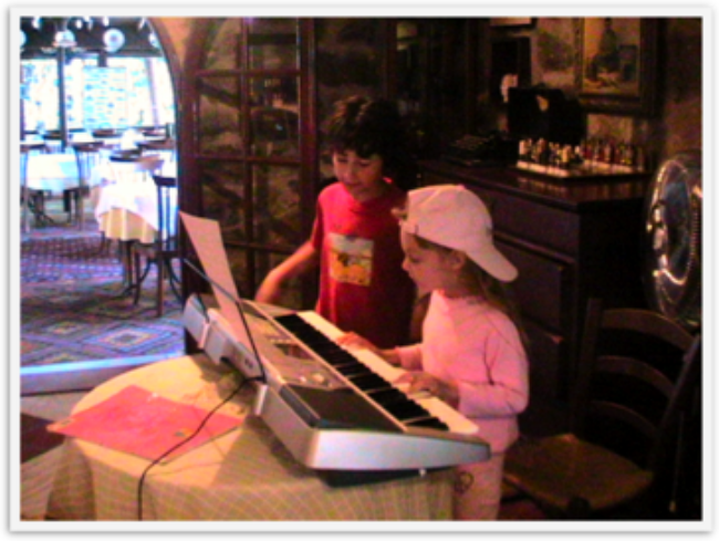 blonde Mozart playing piano practice at hotel in Turkey blonde Mozart playing piano practice at hotel in Turkey
