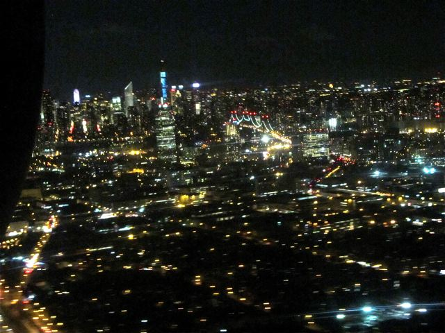 NYC from the air lit up at night NYC from the air lit up at night