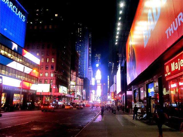 Colorful NYC or New York City at night Colorful NYC or New York City at night