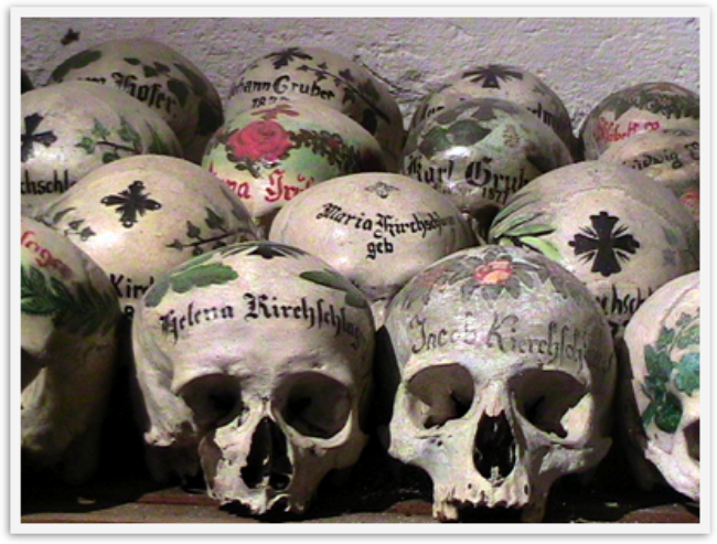 Halloween travel around the world - decorated skulls in Europe Halloween travel around the world - decorated skulls in Europe