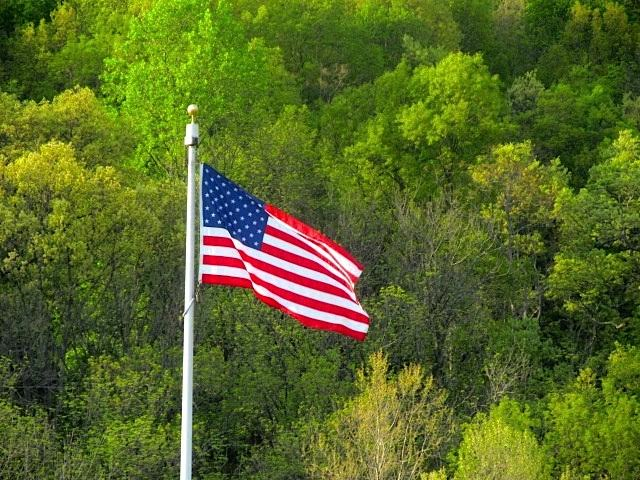 Road Trip Across America and the american flag