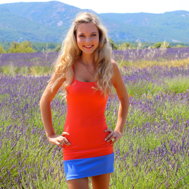beautiful girl in the lavender fields of Provence beautiful girl in the lavender fields of Provence