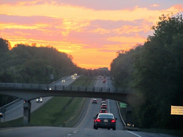 Road Trip at sunset